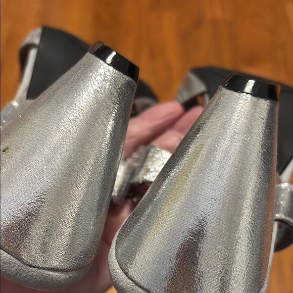 Joan Boyce Silver Glamorous Slide Sandals - Picture 4 of 10